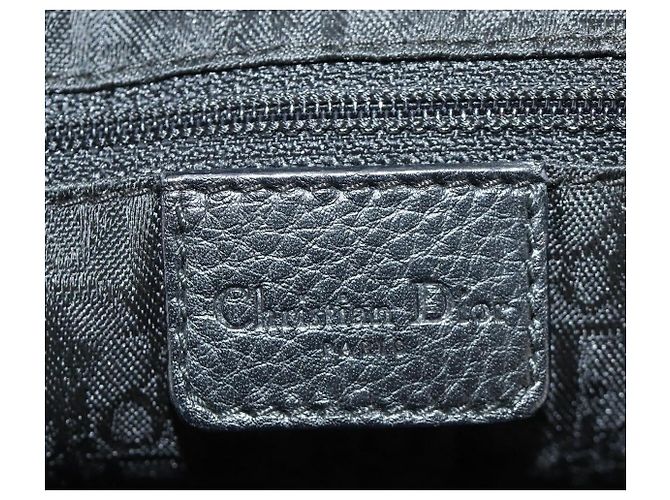 Christian Dior Boston Bag Leder Schwarz Silber Auth 184720SAM - Ansicht 21