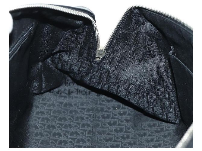 Christian Dior Boston Bag Leder Schwarz Silber Auth 184720SAM - Ansicht 22