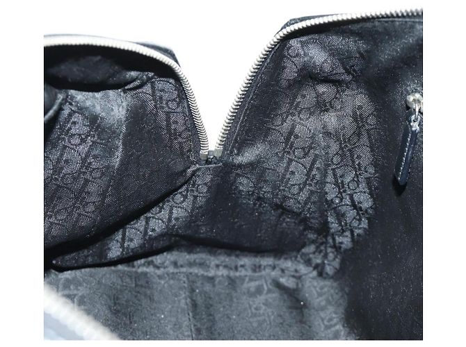 Christian Dior Boston Bag Leder Schwarz Silber Auth 184720SAM - Ansicht 23