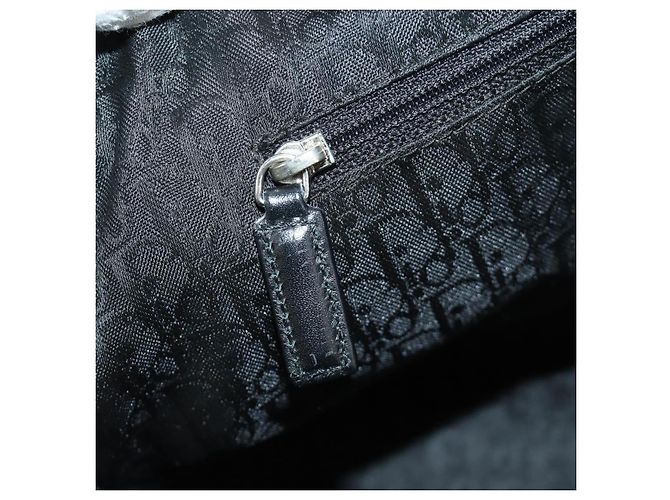 Christian Dior Boston Bag Leder Schwarz Silber Auth 184720SAM - Ansicht 24
