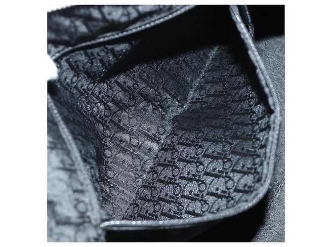 Christian Dior Boston Bag Leder Schwarz Silber Auth 184720SAM - Ansicht 25