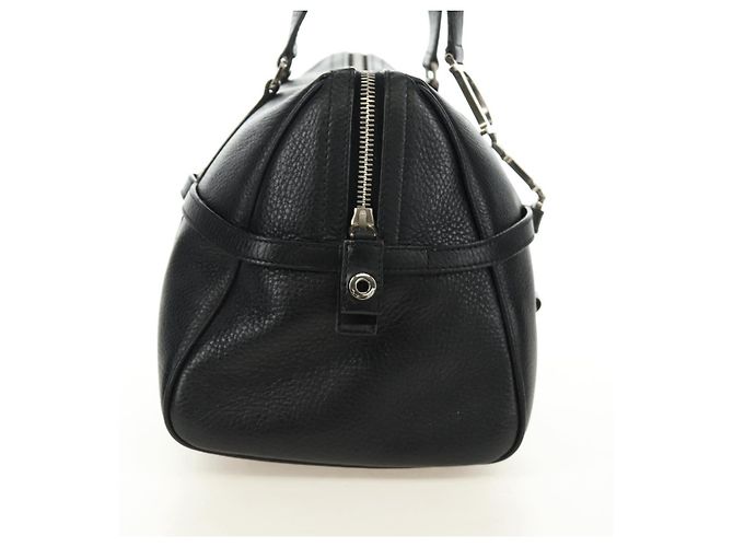 Christian Dior Boston Bag Leder Schwarz Silber Auth 184720SAM - Ansicht 4