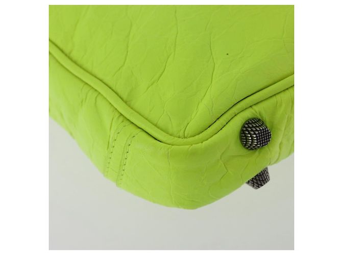 BALENCIAGA Le Cagole Shoulder Bag Leather Green 719065 Auth 185357SAM Verde - vista 17