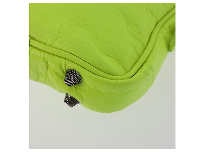 BALENCIAGA Le Cagole Shoulder Bag Leather Green 719065 Auth 185357SAM Verde - vista 18