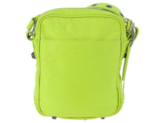 BALENCIAGA Le Cagole Shoulder Bag Leather Green 719065 Auth 185357SAM Verde - vista 2