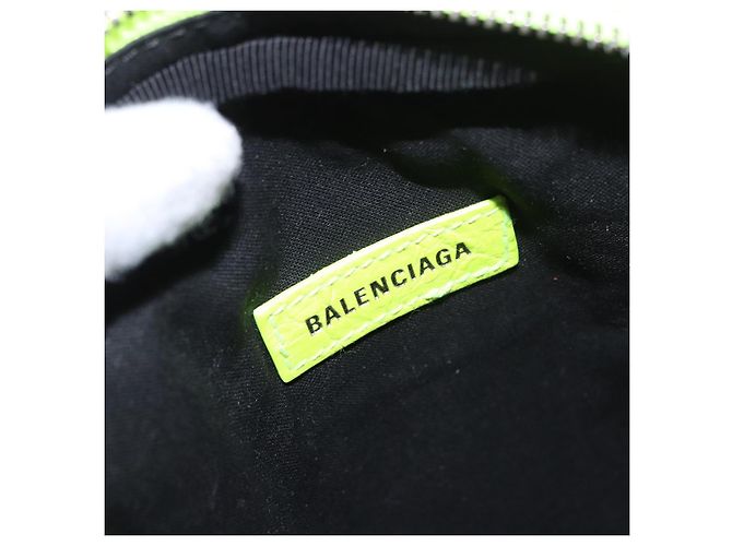 BALENCIAGA Le Cagole Shoulder Bag Leather Green 719065 Auth 185357SAM Verde - vista 20