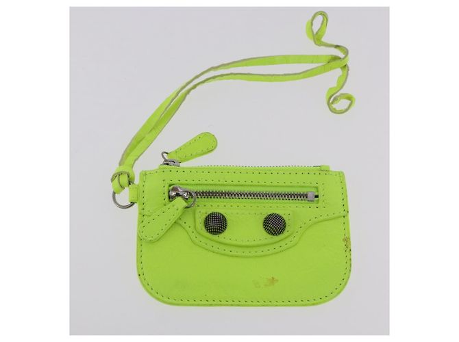 BALENCIAGA Le Cagole Shoulder Bag Leather Green 719065 Auth 185357SAM Verde - vista 24