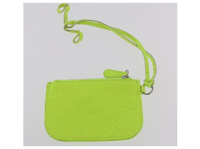 BALENCIAGA Le Cagole Shoulder Bag Leather Green 719065 Auth 185357SAM Verde - vista 25