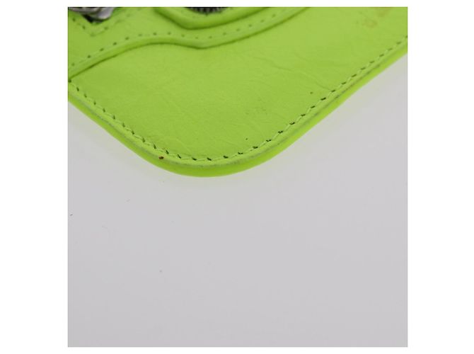 BALENCIAGA Le Cagole Shoulder Bag Leather Green 719065 Auth 185357SAM Verde - vista 29