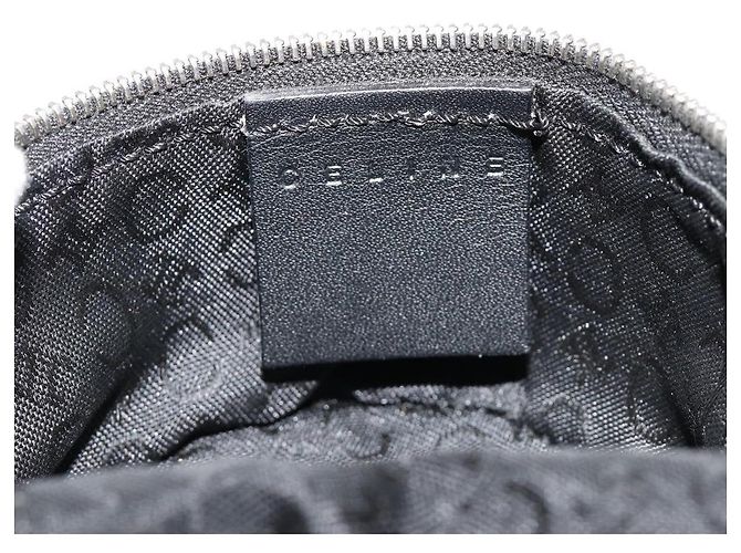 Céline Pochette CELINE C Macadam Canvas PVC Pelle Marrone Oro Auth 184972A D'oro - vista 11