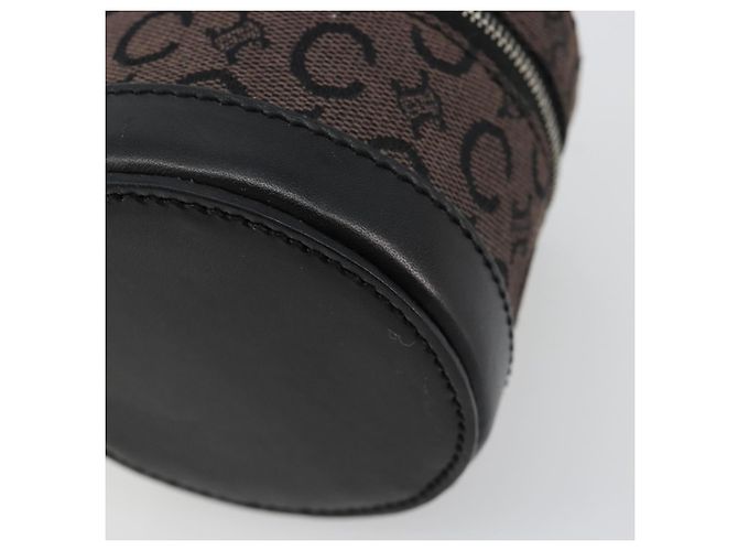 Céline Pochette CELINE C Macadam Canvas PVC Pelle Marrone Oro Auth 184972A D'oro - vista 7