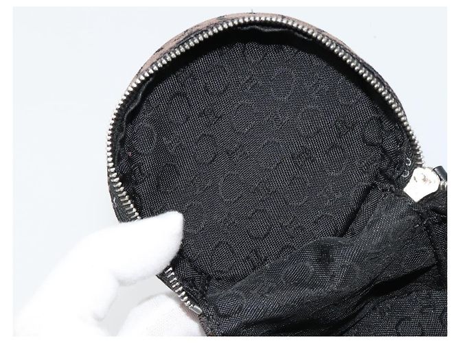 Céline Pochette CELINE C Macadam Canvas PVC Pelle Marrone Oro Auth 184972A D'oro - vista 9
