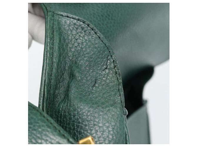 Borsa a tracolla CARTIER Must Line in pelle verde e oro Auth bs35522 D'oro - vista 10