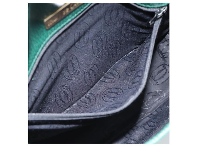 Borsa a tracolla CARTIER Must Line in pelle verde e oro Auth bs35522 D'oro - vista 22