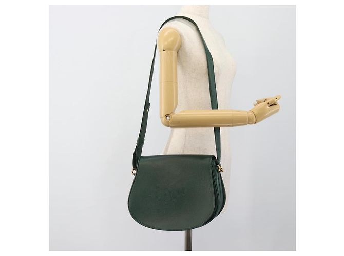 Borsa a tracolla CARTIER Must Line in pelle verde e oro Auth bs35522 D'oro - vista 24