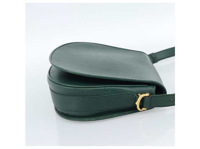 Borsa a tracolla CARTIER Must Line in pelle verde e oro Auth bs35522 D'oro - vista 4