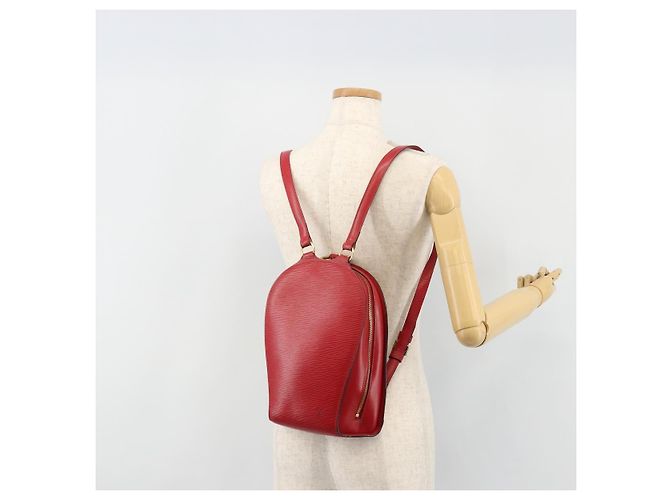 Zaino LOUIS VUITTON Epi Mabillon Rosso Castilian M52237 LV Auth 184225A - vista 23