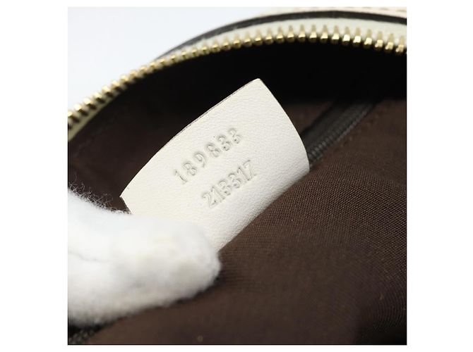 Borsa a tracolla GUCCI GG Canvas Abbey Beige Oro 189833 Auth 184930V D'oro - vista 11