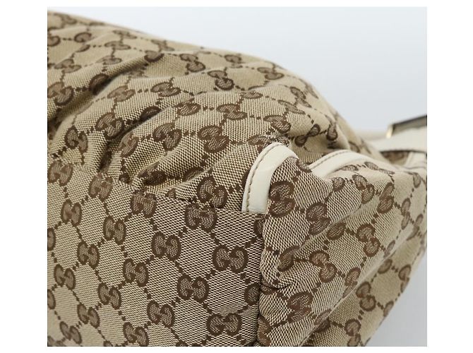 Borsa a tracolla GUCCI GG Canvas Abbey Beige Oro 189833 Auth 184930V D'oro - vista 15