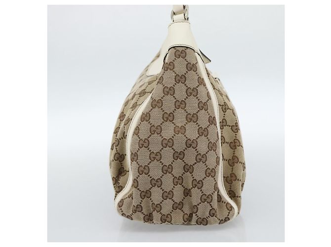 Borsa a tracolla GUCCI GG Canvas Abbey Beige Oro 189833 Auth 184930V D'oro - vista 3