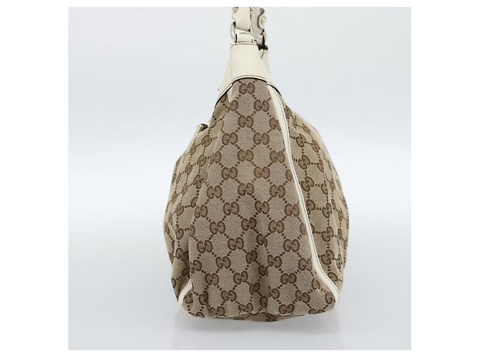 Borsa a tracolla GUCCI GG Canvas Abbey Beige Oro 189833 Auth 184930V D'oro - vista 4