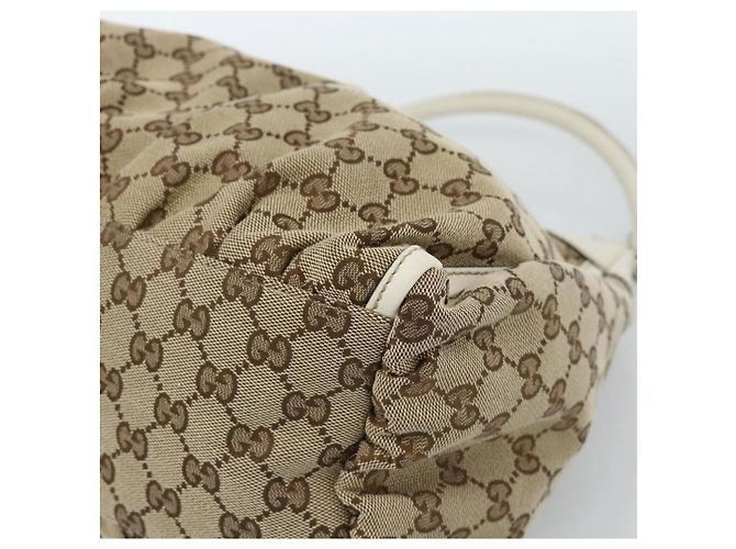Borsa a tracolla GUCCI GG Canvas Abbey Beige Oro 189833 Auth 184930V D'oro - vista 9