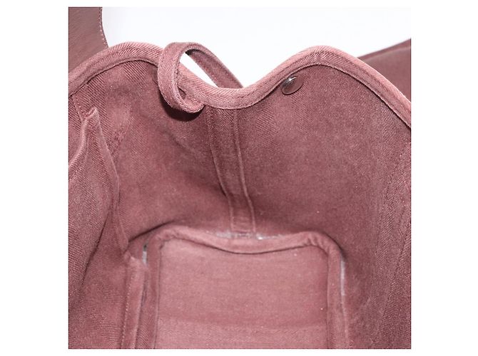 Hermès Borsa HERMES Valparaiso PM in tela e pelle marrone argento Auth BA13422 - vista 17