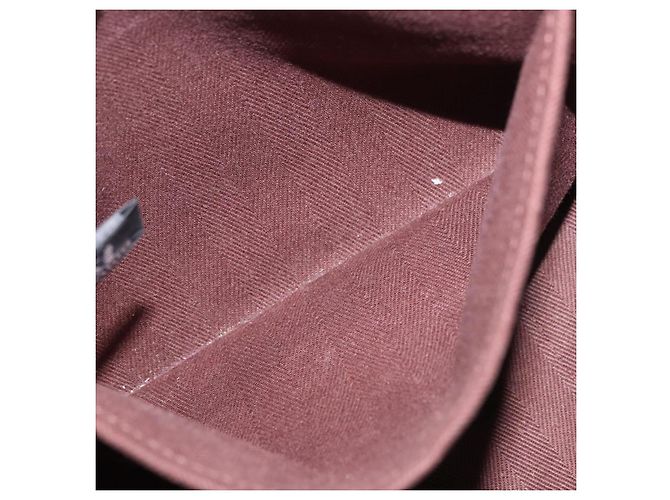 Hermès Borsa HERMES Valparaiso PM in tela e pelle marrone argento Auth BA13422 - vista 19