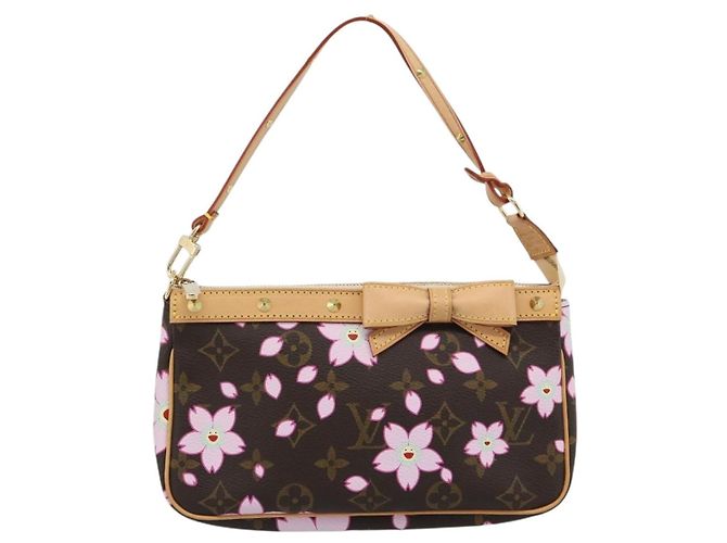 LOUIS VUITTON Monogram Cherry Blossom Pochette Pouch M92006 LV Auth 184386SAV Monogramma - vista 13