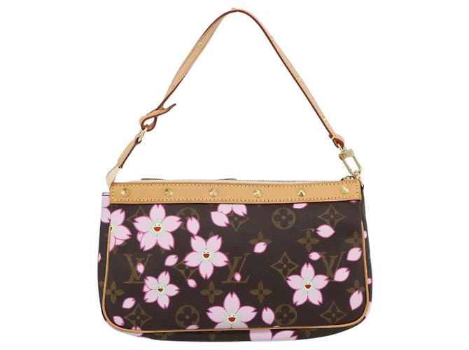 LOUIS VUITTON Monogram Cherry Blossom Pochette Pouch M92006 LV Auth 184386SAV Monogramma - vista 2