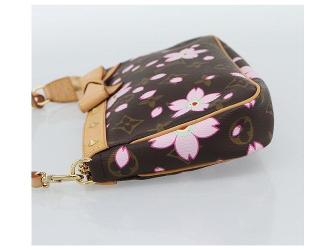 LOUIS VUITTON Monogram Cherry Blossom Pochette Pouch M92006 LV Auth 184386SAV Monogramma - vista 3