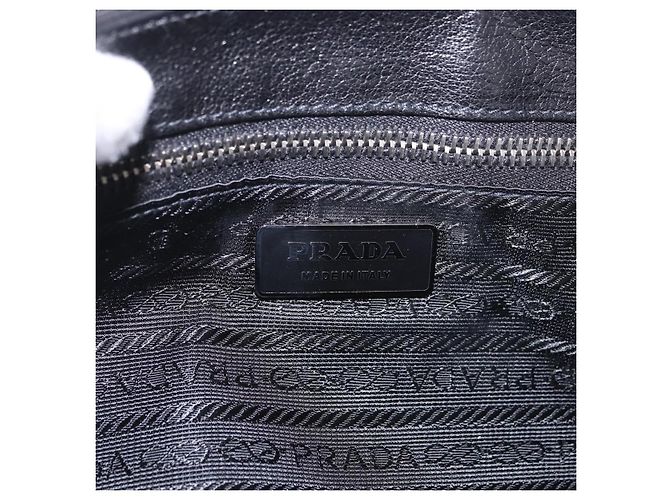 Borsa a Spalla con Catena PRADA in Pelle Nera Argento 185024SAM Nero - vista 21