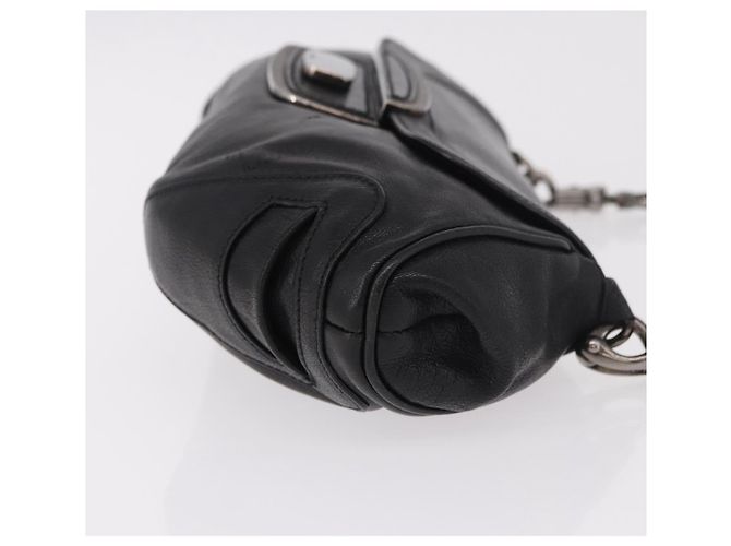 Borsa a Spalla con Catena PRADA in Pelle Nera Argento 185024SAM Nero - vista 3