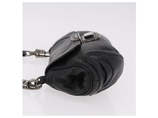 Borsa a Spalla con Catena PRADA in Pelle Nera Argento 185024SAM Nero - vista 4