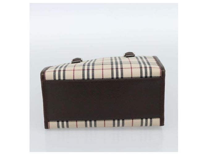 Borsa BURBERRY Nova Check in tela nera e argento Auth ep14880 Nero - vista 5