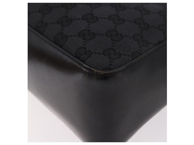 Borsa a Spalla GUCCI GG Canvas Nera Argento 001 3766 2123 Auth 184615 Nero - vista 15