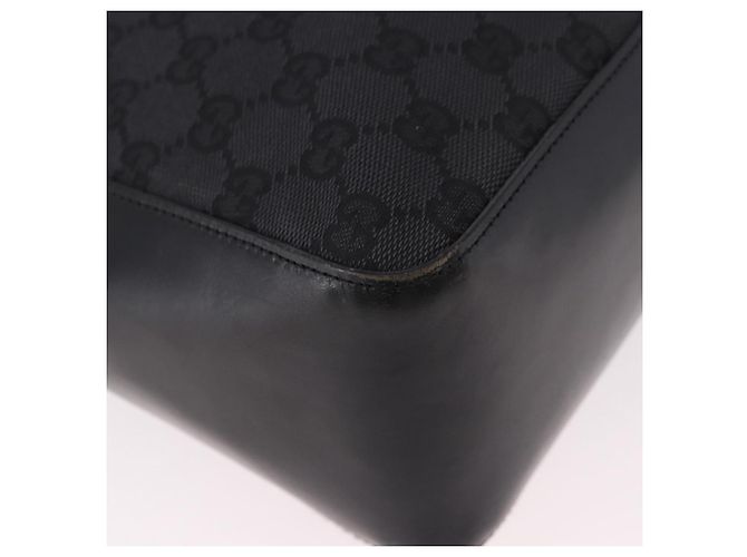 Borsa a Spalla GUCCI GG Canvas Nera Argento 001 3766 2123 Auth 184615 Nero - vista 16