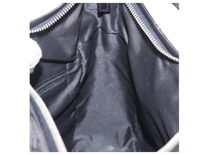 Borsa a Spalla GUCCI GG Canvas Nera Argento 001 3766 2123 Auth 184615 Nero - vista 21