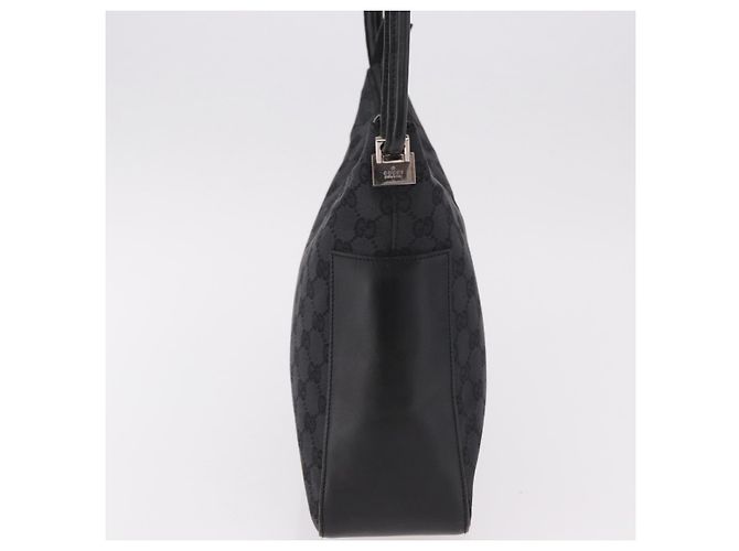 Borsa a Spalla GUCCI GG Canvas Nera Argento 001 3766 2123 Auth 184615 Nero - vista 5
