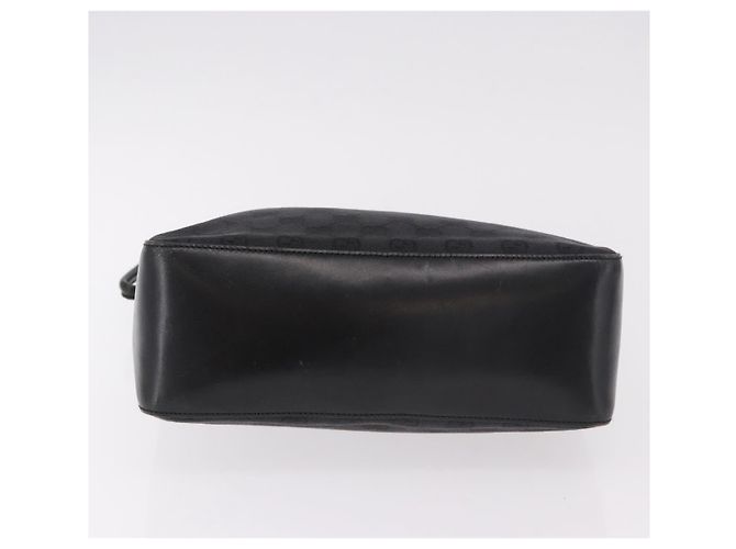 Borsa a Spalla GUCCI GG Canvas Nera Argento 001 3766 2123 Auth 184615 Nero - vista 6