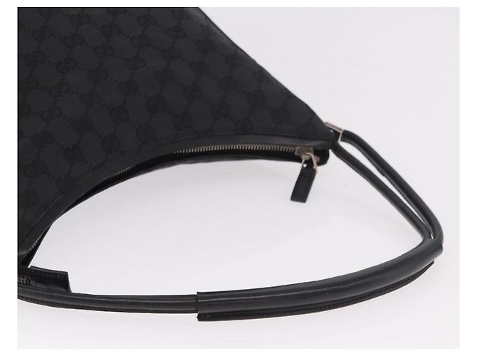 Borsa a Spalla GUCCI GG Canvas Nera Argento 001 3766 2123 Auth 184615 Nero - vista 8