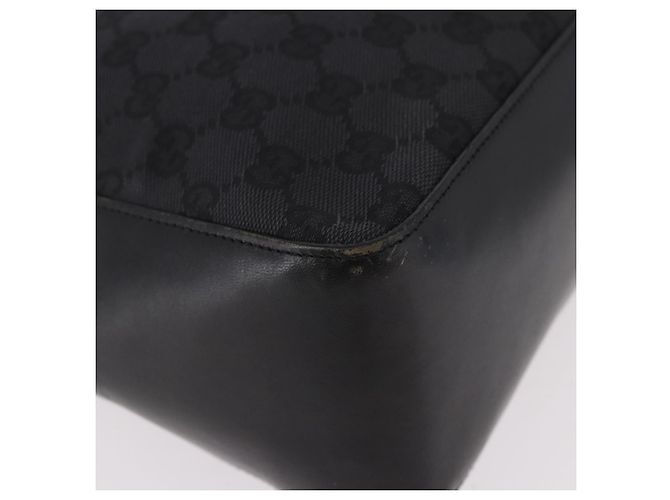 Borsa a Spalla GUCCI GG Canvas Nera Argento 001 3766 2123 Auth 184615 Nero - vista 9