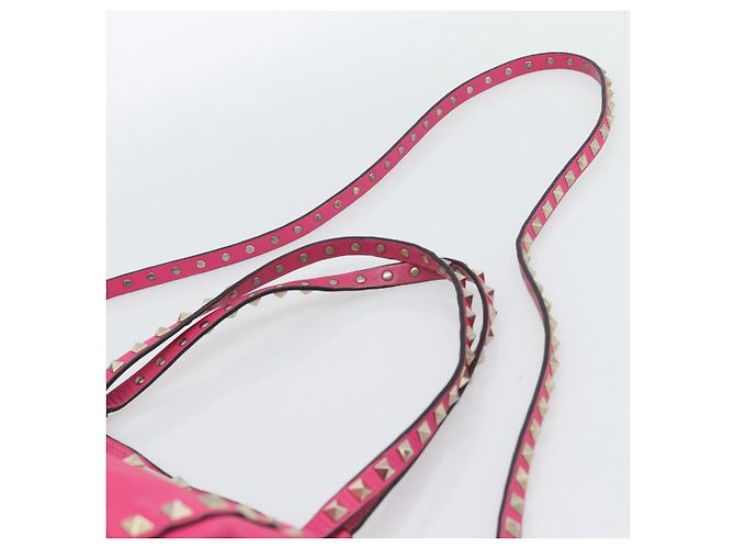 VALENTINO Studs Tote Bag Leder 2way Pink Gold Auth BA13295 Golden - Ansicht 14
