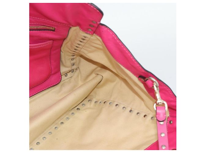 VALENTINO Studs Tote Bag Leder 2way Pink Gold Auth BA13295 Golden - Ansicht 20