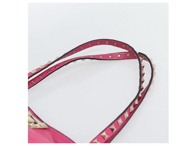VALENTINO Studs Tote Bag Leder 2way Pink Gold Auth BA13295 Golden - Ansicht 8