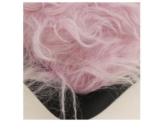 Borsa a Spalla con Catena PRADA in Pelliccia Rosa Argento 184728SAM - vista 14