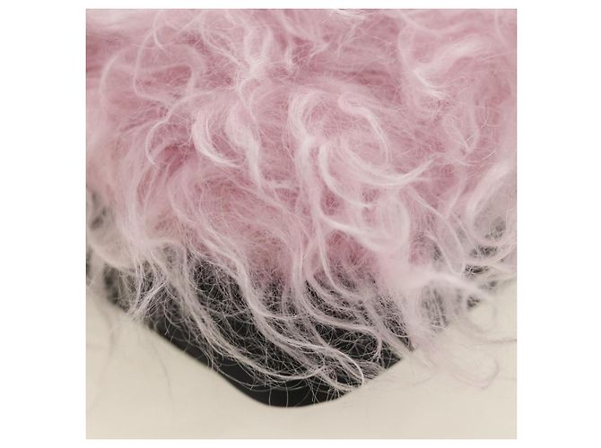 Borsa a Spalla con Catena PRADA in Pelliccia Rosa Argento 184728SAM - vista 15