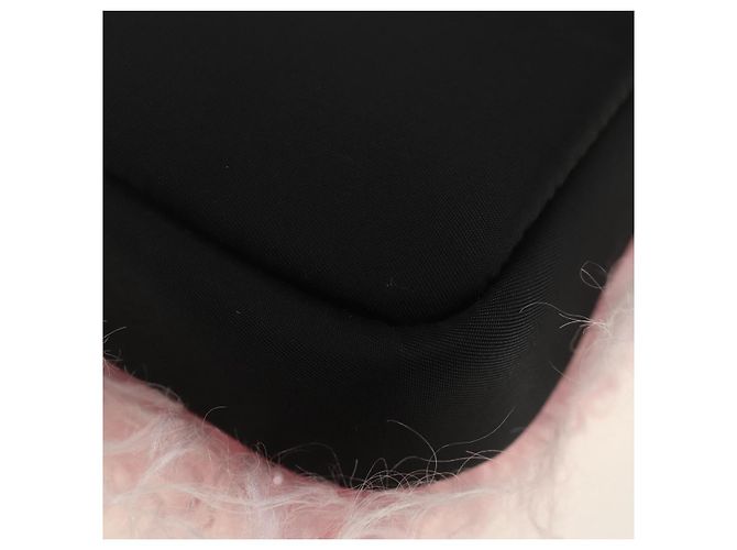 Borsa a Spalla con Catena PRADA in Pelliccia Rosa Argento 184728SAM - vista 16