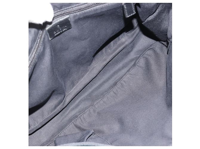 Borsa a tracolla GUCCI GG Canvas Nera Argento 145859 Auth ka4704 Nero - vista 11