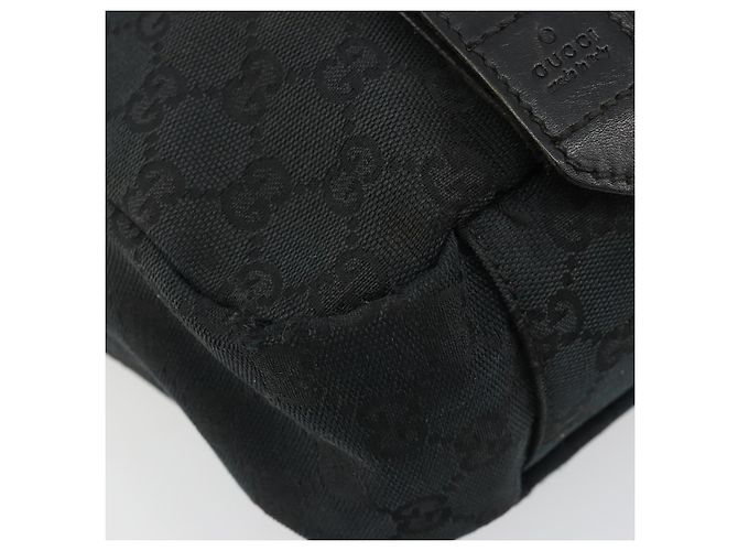 Borsa a tracolla GUCCI GG Canvas Nera Argento 145859 Auth ka4704 Nero - vista 14